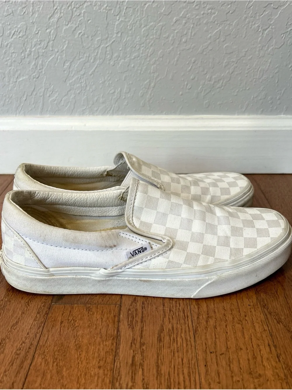 Vans Sneakers Low Slip On Skate Shoes Checkerboard Women’s Size 9 White